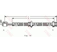 BRAKE HOSE PHD163 FOR HOLDEN JACKAROO RODEO/Platform/Chassis/Pickup VAUXHALL