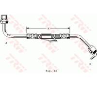 Flexible brake hose with internal thread PHD249 TRW for FORD TRANSIT Bus