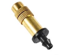 Flexible Brass Fine Mist Sprinkler for Drip Irrigation Systems - 0-140 L/h Variable Flow Rate 1 M Spray Diameter Compatible Having 4/7 Millimeter Hose Copper Plastic Construction