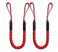 Flexible Bungee Docking Rope for Kayaks and Jet Skis Ideal for Easy Access, 3500lbs Capacity, 2pcs Set for Boat Mooring (2pcs red black dots)