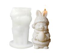 Flexible Bunny Casting - Easter Animal Shape Form, 6 Inch Resin with Detailed Cavities, Silicone Craft with Reusable Build, Decoration Multi Purpose Use, Bunny Figurines for Office