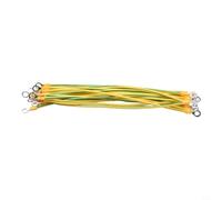 Flexible Bvr Solar Pv Earth Wire With Lugs 10 12 14 Awg Tinned Copper Grounding Cable Yellow Green Insulation For Photovoltaic System Installation 20pcs 10cm(4mm2-30CM)