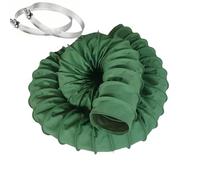 Flexible Canvas Air Duct Hose, Silicone-Coated Ventilation Duct, Waterproof High Temperature Fabric Exhaust Hose for Industrial Dust Collection & Fume Vent(L 2m(6ft),405mm(16"))