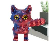 Flexible Cat Fidget Toy, Jointed Animal Collectible Figure, Interactive Movement Stress Relief Feature, Lightweight Decorative Desk Ornament, Figurine with Cute Modern Style, Cat Toy for Girls
