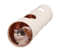 flexible Cat Playground - Big Tunnel Tube, Short Plush Construction, Interactive Pet, Play Ball Inclusion Feature | For Keeping Cats Engaged, Entertained Active In Indoor Spaces While