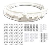 Flexible Ceiling Curtain Track | 7 m Curved Curtain Rail with Mute Rollers | Bendable Mount for Shower Bay Window RV Curtain Room Divider