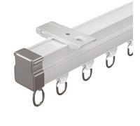 Flexible Ceiling Curtain Track - 8.5ft Bendable Shower Rod, Sliding Partition for Windows, Living Room, Bedroom, Kitchen - White Color, Easy Installation, Durable Design