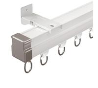 Flexible Ceiling Curtain Track - Bendable Shower Rod for Sliding Window, Room Divider in Living Room, Bedroom, Kitchen - 140cm (4.6ft) - White