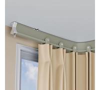 Flexible Ceiling Curtain Track Curved Rail with Silent Rollers WallMounted Room Divider Support Ideal for Curtains in Bedroom Living Room (Top C 1.2m/3.9ft)