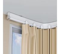 Flexible Ceiling Curtain Track Curved Silent Roller Rail WallMounted Room Divider for Curtains Bedroom & Living Room 3.5m/11.4ft Length
