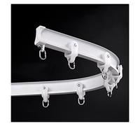 Flexible Ceiling Curtain Track Rail - 1/42.6ft Adjustable White Room Divider & Shower Curtain Rod with Installation Kit - Bendable Design for Easy Setup & Versatile Applications