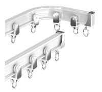 Flexible Ceiling Curtain Track System 32.5ft Adjustable Sliding Rails for Room Dividers Showers Bay Windows RVs Bedrooms Living Rooms Bendable Curtain Rods