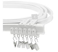 Flexible Ceiling Curtain Track System with Clips for Bay Window