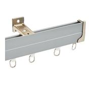Flexible Ceiling or Wall Mount Curtain Track Set - 9.5ft Room Divider Rails for Bendable Curtains - Gray Color, Ideal for Home & Office Use
