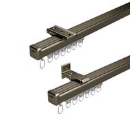 Flexible Ceiling Track for Room Dividers Shower Curt & Moving WallsCarbonized Brown 480cmWall/Ceiling Mount Glide Rail System for Versatile Space Management