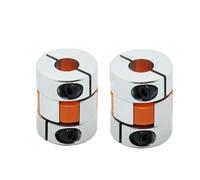 Flexible Clamp 2pcs D25 L30 Spider Coupler Bore Size 5mm to 12mm CNC Motor Jaw Shaft Coupler Flexible Coupling Shaft Joint(8mm to 9.5mm)