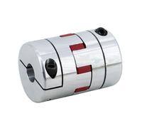 Flexible Clamp D25L30 2 Jaw Coupler Flexible Plum Shaft Coupling CNC Stepper Motor Coupler Diameter 25mm Length 30mm Shaft Joint(6x8mm)