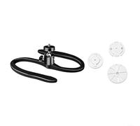 Flexible Clamp Mount for TP-Link for TAPO C200 C210 C220 C201 C202 C211 C212 C222 C230, Silicone Metal Tool-Free Wall-Safe Holder for Home Office Security Camera, White(Black)