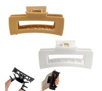 Flexible Claw Clip, Soft Silicone Hair Claw Clips, All Day Comfy Hold Hair Claw Clip for All Hair Types, Flexible No-Slip Grip, Strong Secure Hold, Elegant Hair Accessories Gifts for Women (set A 2pc)
