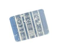 Flexible Clear Nails Sculpture Mold Embossed Oriental Chain Pattern for Manicures and Craft Embellishments Nails Sculpture Mold