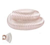 Flexible Clear Pu Dust Collection Hose With Carbon Steel Wire 5" 7" 10" 12" | Heavy Duty Clear Flexible Vacuum Hose Wood Shop Dust Collection System 3 4 6 8 10m(1m/3.28ft,180mm-7.1in)