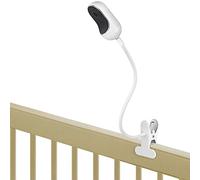 Flexible Clip Mount Compatible with Owlet, Motorola and Other Baby Monitor Camera with 1/4 Threaded Hole Without Tools or Wall Damage - White