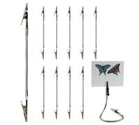 Flexible Clip - Spiral Spool Stand with Two Ends, Label Clamps in Pack of 10, Extendable Neck Attachment, Accessories for Secure Grip Attachment, Versatile Position Control Arm | Dek