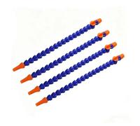 Flexible Coolant Pipe Set, 4Pcs 1/4" 3/8" 1/2" Male Thread Water Oil Hose with Round Flat Nozzle, 200-700mm Adjustable Length for Lathe CNC Machine Cooling System with Switch 1/2 600mm
