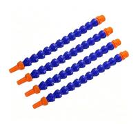 Flexible Coolant Pipe with On/Off Switch 4Pcs, Round Nozzle Plastic Water Oil Hose, 1/2" 3/8" 1/4" Thread for CNC Machine Tools, Hydraulic System, Water Cooling Line No Switch 1/2 700mm