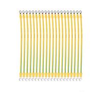 Flexible Copper Bvr Solar Pv Ground Wire 10 12 14 Awg With Terminals Yellow Green Earth Cable For Photovoltaic Panel Installation 20 Pcs Set(4mm2-20CM)