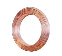 Flexible Copper Piping, T2 Red Copper Pipes for Air Conditioning and Refrigeration 2mm OD Capillary Wire Efficient and Flexible(4 Meter x 6.35mm x 0.7mm)