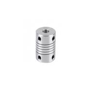 Flexible Coupling 6.35mm to 6.35mm Aluminum Alloy Shaft Coupler 3D Printer Motor Joint Connector D19xL25
