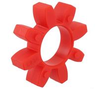 Flexible Coupling Insert for Shaft Connection, Urethane Spider Coupler with Open Center, GR14/19/24/38-125 Models, Red Polyurethane Material, Oil(GR38)