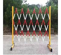 Flexible Crowd Control Barrier, Portable Folding Traffic Fence, Yellow Isolation Barrier for Events, 1.2x2.5m Movable Post, Durable and Easy to Set Up (Red)