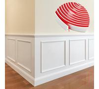 Flexible Crown Molding Trim, Peel and Stick Panel Moulding Décor Lines,Self-Adhesive Decorative Wall Trim for Mirror Door Cabinet Frame Border,Home DIY(White 3M)