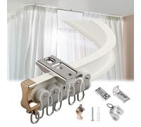 Flexible Curtain Rail 1M-6M Ceiling & Wall Track for Shower Curtains Straight & Curved Options Versatile Drapery Solution for Modern Interiors