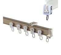 Flexible Curtain Rail for Ceiling or Wall Mount, Heavy-Duty Adjustable Drapery Track for Bay Windows & Room Dividers, 1m - 6m Length, Easy to Install, Space-Saving Design