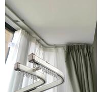 Flexible Curtain Rod Double Strong Curtain Track for Ceiling or Wall Ideal for Bay Easy Installation Modern Design Home Decor Solution