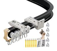 Flexible Curtain Rod for Bay Windows, 6.5m Adjustable Rod with Accessories, Wall or Ceiling Mount, Perfect for Curved Spaces, Easy Install, Stylish Home Decor