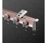 Flexible Curtain Track 1-4M Easy Install Ceiling Rail with Silent Rollers for Curtains Room Dividers RV Drapes - Rose Gold 3.5m Size Perfect for Home Decor.