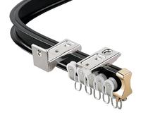 Flexible Curtain Track 1-6.7m Bendable Aluminum Alloy Wall Mount Rail Easy Install Room Divider & Ceiling Track Black 5m - Perfect for Curved Spaces