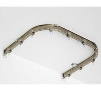 Flexible Curtain Track 4.8m Room Divider Rail Kit with Silent Pulley for Bay Windows Gold Color Adjustable Lengths 1.8m to 6.6m Ideal for Bedrooms and Living Rooms.