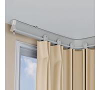 Flexible Curtain Track Curved Ceiling Rail with Silent Rollers WallMounted Room Divider Support for Curtains Bedroom Living Room (Top B 3.2m/10.4ft/126in)