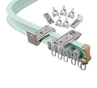 Flexible Curtain Track for Arched and Straight Applications, Wall-Mounted Room Divider Rail for Folding Tents and Space Separation