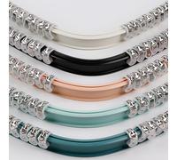 Flexible Curtain Track for Bay Windows Easy-Cut Ceiling Curtain Rail Manual Bendable in U/L/Curved/Trapezoidal Shapes Ideal for Drapes and Curtains