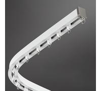 Flexible Curtain Track for Ceiling Mount Adjustable Length (4.0m/13.1ft) Discreet Design for Living Room Bathroom Kitchen Bedroom Caravan - Curved & Versatile Solutions