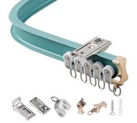 Flexible Curtain Track for Ceiling or Wall Mounting Includes Brackets Anchors Screws Straight or Curved Design Perfect for Shower Curtain RV Room Divider Home Decor