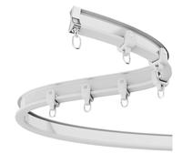 Flexible Curtain Track for Ceiling & Wall MountingAluminum Sliding Curtain Rods for RVs & Room Dividers 120cm (3.9ft) Length Adjustable & Easy to Install.