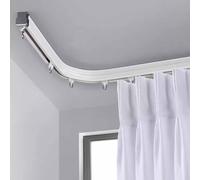 Flexible Curtain Track for Windows & Bay Windows - Heavy-Duty Bendable Ceiling & Wall Mount with Silent Pulleys - Easy Installation for Living Room & Bedroom (White 2.1m/6.9ft)