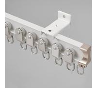 Flexible Curtain Track System - Adjustable S/L/U/Z Shape Curtain Ra (100-600cm) - Heavy Duty Ceiling or Wall Mount for Room Dividers Bedrooms Showers (White 6m Total)